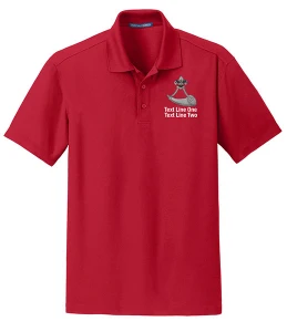Grid Wicking Polo with Scouting America Powder Horn Logo