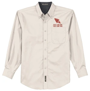 Long Sleeve Easy Care Shirt Men's with OA Arrowhead Logo