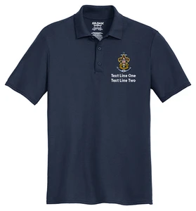 Cotton Pique Polo – Mens with Scouting America Sea Scout Logo - Navy