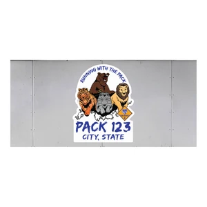 Cub Scout Pack Trailer Graphic SP7026 Running With The Pack Scouting America Design