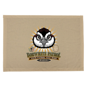 Wood Badge Patrol Flag with Wood Badge Bobwhite Critter with Wood Badge logo