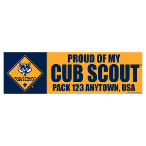Cub Scout Bumper Sticker with Cub Scout Logo Cub Scout Bumper Sticker with Cub Scout Logo