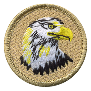 Bald Eagle Head Scout Patrol Patch - embroidered 2 inch round Bald Eagle Head Scout Patrol Patch - embroidered 2 inch round