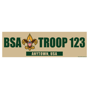 Scouts BSA Troop Bumper Sticker with BSA Logo Scouts BSA Troop Bumper Sticker with BSA Logo