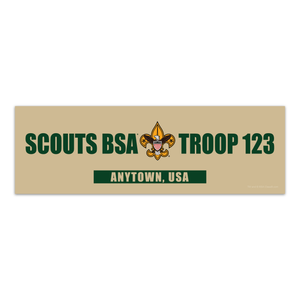 Scouts BSA Troop Bumper Sticker with BSA Logo Scouts BSA Troop Bumper Sticker with BSA Logo