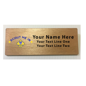 Cub Scout Pack Name Tag with Scout Me In Logo Cub Scout Pack Name Tag with Scout Me In Logo