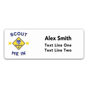 Cub Scout Pack Name Tag with Scout Me In - Scouting America Logo - Plastic