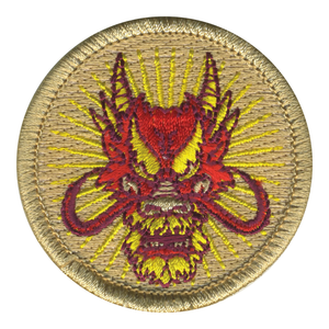 Red Dragon Scout Patrol Patch - embroidered 2 inch round