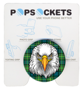 Wood Badge Popsocket of Wood Badge Eagle Critter on Wood Badge Tartan Background Wood Badge Popsocket of Wood Badge Eagle Critter on Wood Badge Tartan Background