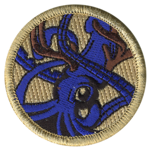 Deer Squid Scout Patrol Patch - embroidered 2 inch round Deer Squid Scout Patrol Patch - embroidered 2 inch round