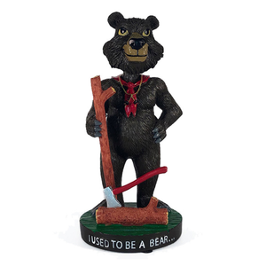 Wood Badge Bobblehead of Wood Badge Bear- Front View Wood Badge Bobblehead of Wood Badge Bear- Front View