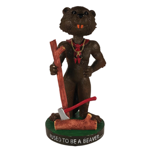 Wood Badge Bobblehead of Wood Badge Beaver- Front View Wood Badge Bobblehead of Wood Badge Beaver- Front View