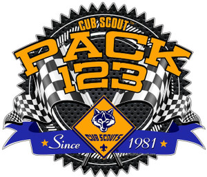 Cub Scout Pack Sticker Pack with Cub Scout Logo and Race Gear Design Cub Scout Pack Sticker Pack with Cub Scout Logo and Race Gear Design