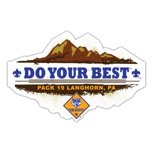 Cub Scout Pack Sticker - Do Your Best - 8 pack