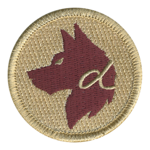 Alpha Dog Scout Patrol Patch - embroidered 2 inch round Alpha Dog Scout Patrol Patch - embroidered 2 inch round