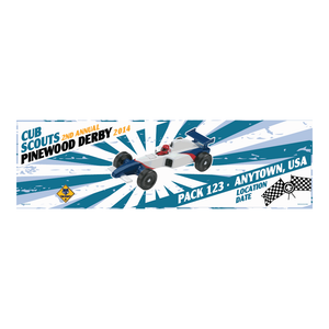 BSA Pinewood Derby Banner with Cub Scout Logo BSA Pinewood Derby Banner with Cub Scout Logo