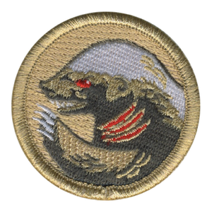 Fearless Honey Badger Scout Patrol Patch - embroidered 2 inch round