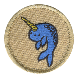 Blue Narwhal Scout Patrol Patch - embroidered 2 inch round Blue Narwhal Scout Patrol Patch - embroidered 2 inch round