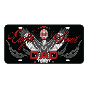 Scouting America Eagle Scout Dad License Plate with Eagle Scout Logo