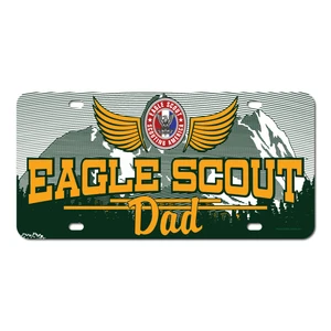 Scouting America Eagle Scout Dad License Plate with Eagle Scout Logo