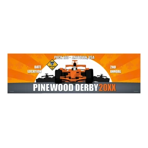 Pinewood Derby vinyl banner