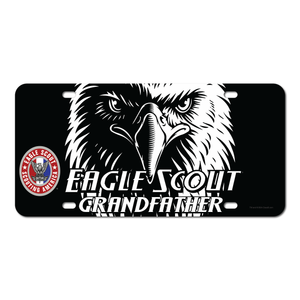 Scouting America Eagle Scout Grandfather License Plate with Eagle Scout Logo