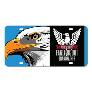 World's Best Eagle Scout Grandfather License Plate with Eagle Scout Logo