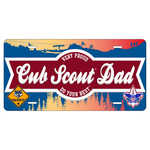 Cub Scout Pack Dad License Plate with Cub Scout Logo with Official Scout Logo