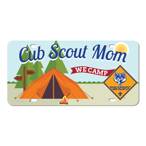 Cub Scout Pack Mom License Plate with Cub Scout Logo Cub Scout Pack Mom License Plate with Cub Scout Logo