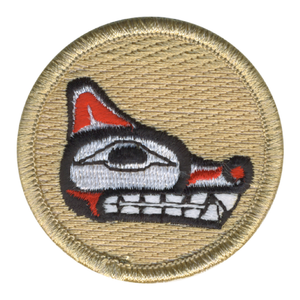 Timber Wolf Totem Scout Patrol Patch - embroidered 2 inch round