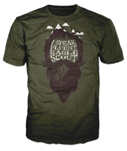Scouting America Eagle Scout Graphic Tee With I Speak Fluent Eagle Scout Design