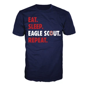 Eagle Scout Graphic Tee With Eat Sleep Eagle Scout Design SP7501