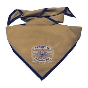 Troop Neckerchief with Scouting America Logo - Laurel Leaf Design