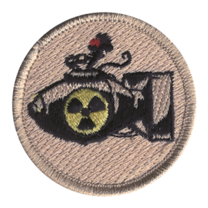 Nuclear Monkey Scout Patrol Patch - embroidered 2 inch round