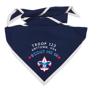 Troop Neckerchief with Scouting America Logo and Scout Me In Logo
