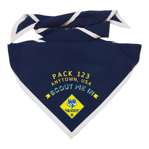 Pack Neckerchief with Cub Scout Logo and Scout Me In Logo