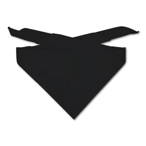 Blank Solid Black Neckerchief - Troop Size (B414 BT 8)