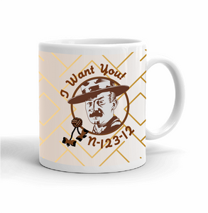 Wood Badge Mug with Wood Badge Baden Powell and Wood Badge Beads - Right View 