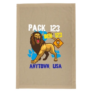 Cub Scout Pack Den Flag with Lion