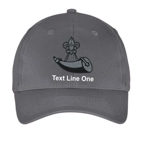 Six-Panel Twill Hat with Scouting America Powder Horn Logo