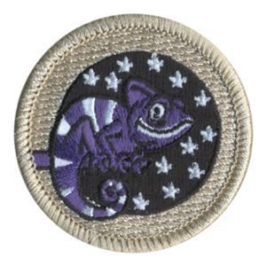 Cosmic Chameleon Scout Patrol Patch - embroidered 2 inch round