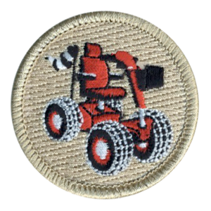 Red Chair ATV Scout Patrol Patch - embroidered 2 inch round