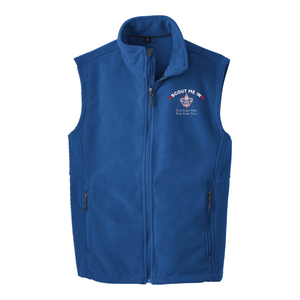 Fleece Vest with Scout Me In Scouting America Logo - Royal Blue