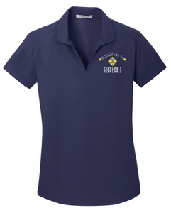 Ladies Dry Zone Polo with Scout Me In Cub Scout Logo - Navy