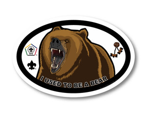 Wood Badge Magnet with Wood Badge Bear and Wood Badge Logo 