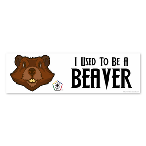 Wood Badge Bumper Sticker with Wood Badge Beaver Critter and Wood Badge Logo