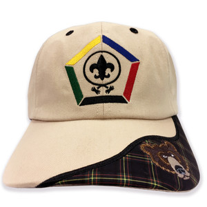 Wood Badge Hat with Wood Badge Logo and Wood Badge Bear Critter - Front View 