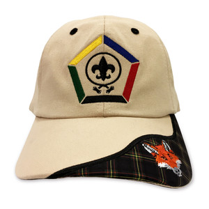 Wood Badge Hat with Wood Badge Logo and Wood Badge Fox Critter - Front View 
