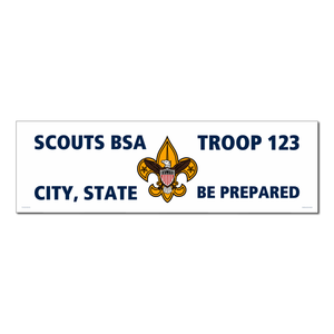 BSA Troop Banner with BSA Logo (28" Tall x 96" wide Banner)