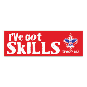 Scout Troop Bumper Sticker with Scouting America Logo